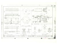 《臺南市鄭成功紀念館施工圖》圖組─〈橋、花架、圓櫈、石燈詳圖 43/50〉(複印本)藏品圖，第1張